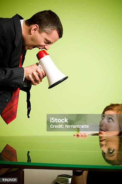 Quarrel Stock Photo - Download Image Now - Megaphone, Horror, Manager