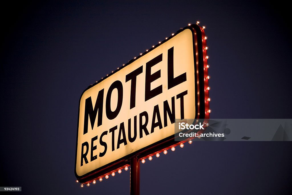 Insegna di motel - Foto stock royalty-free di Insegna di Motel