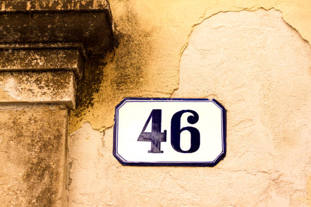 istock Italy: Antique Ceramic Number 46 Street Address Tile 934245910