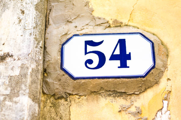 istock Italy: Antique Ceramic Number 54 Street Address Tile 934246012