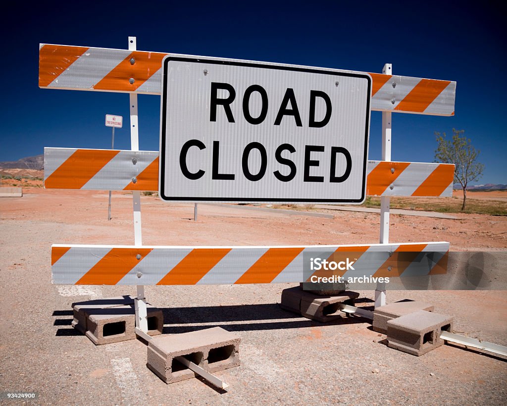 road closed  Banner - Sign Stock Photo