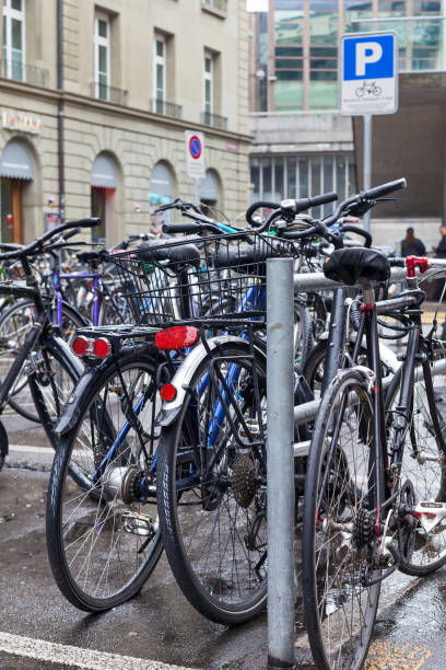 istock Bicycle parking in the city 934251688