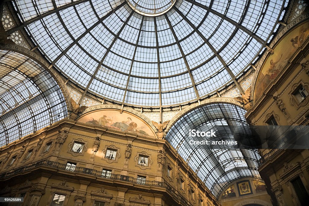 Galleria Vittorio Emanuele II in dettaglio - Foto stock royalty-free di Affresco