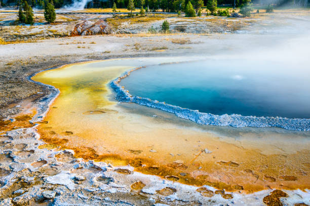 Crested Pool - Yellowstone National Park Upper Geyser Basin stock photo