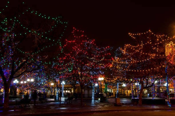 istock Santa Fe Plaza Christmas Lights 934256322