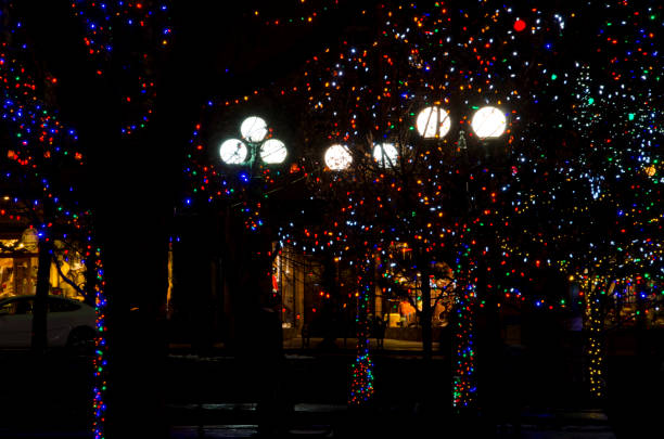 istock Santa Fe Plaza Christmas Lights 934256428
