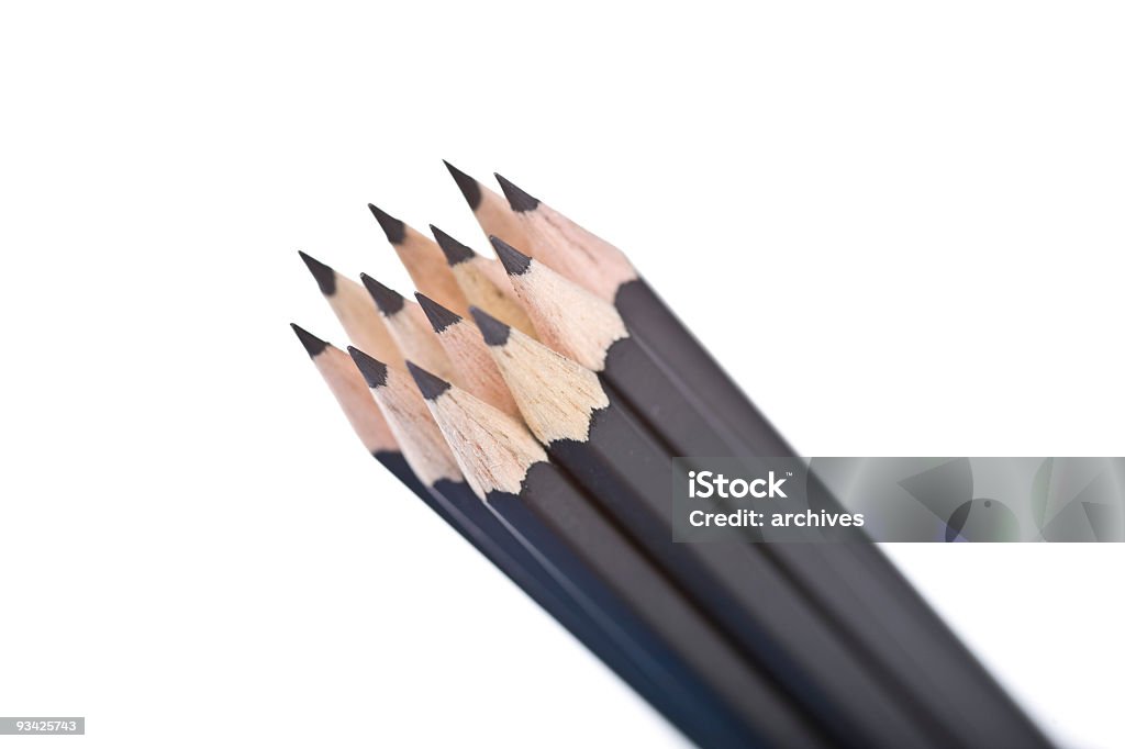 pencils  Black Color Stock Photo