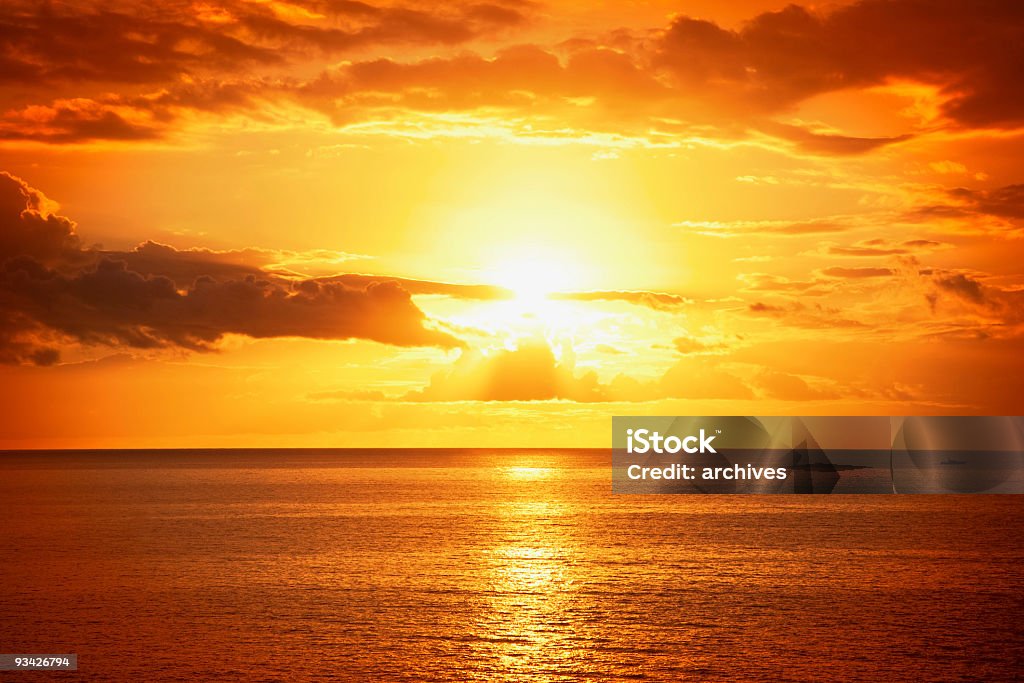 Pôr-do-sol - Foto de stock de Mar royalty-free
