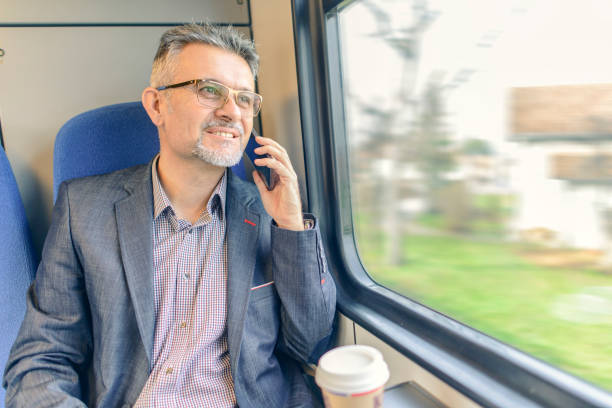 istock Businessman in the train 934268046
