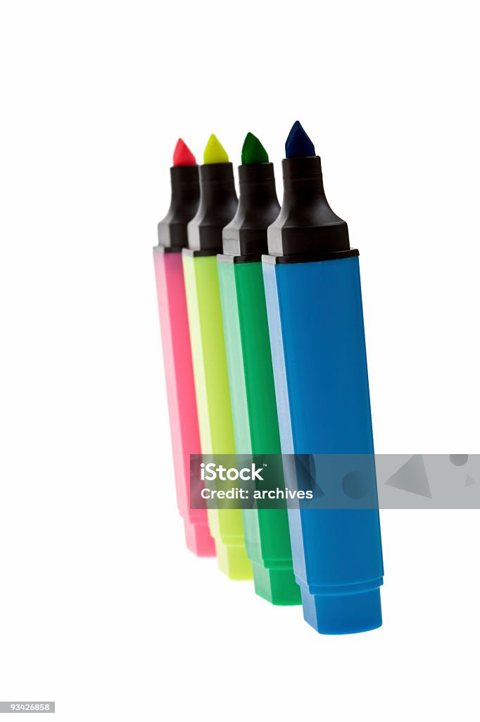 four marker  Blue Stock Photo