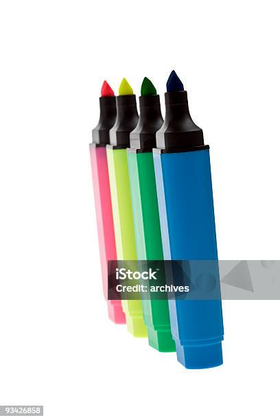 Four Marker Stock Photo - Download Image Now - Blue, Color Image, Cut Out