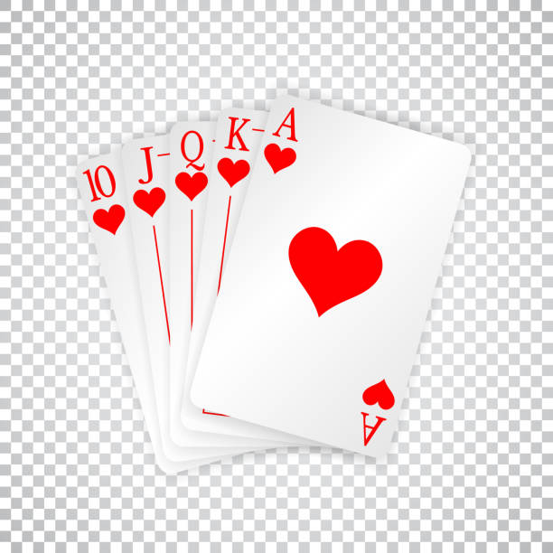 心の中で手のトランプ ポーカーのロイヤル ストレート フラッシュ - bridge cards playing leisure games点のイラスト素材／クリップアート素材／マンガ素材／アイコン素材