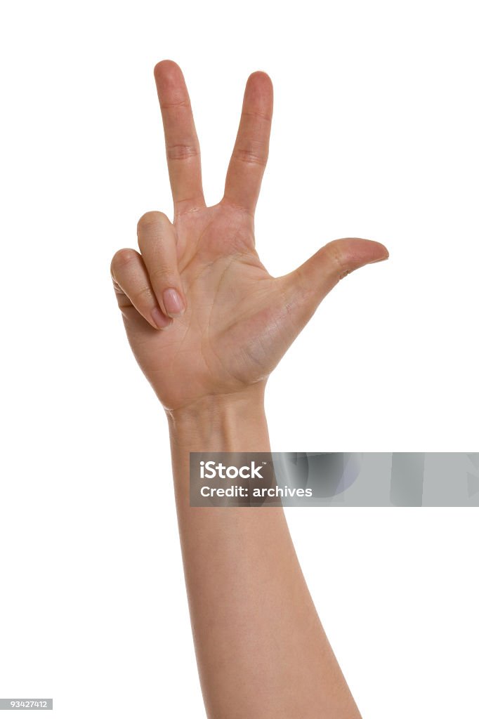 Три пальца - Стоковые фото 'Номер один' знак пальцем роялти-фри