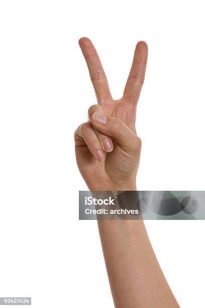 Gesto Di Vittoria A Mano - Fotografie stock e altre immagini di Segno di pace - Segno di pace, Simboli della pace, Simbolo della pace
