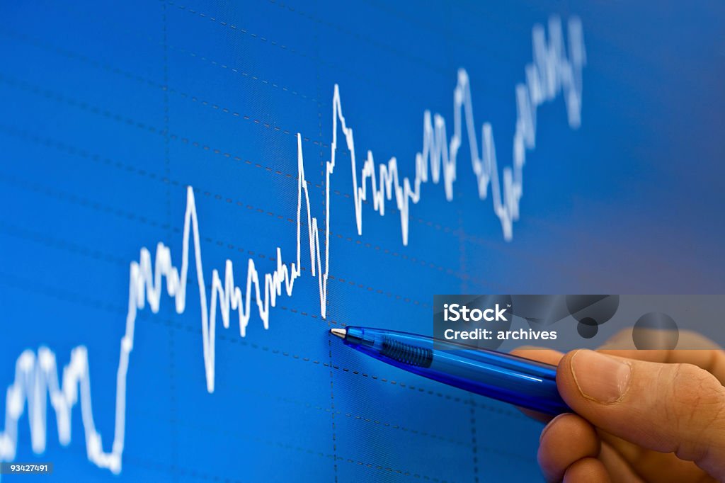 Analysieren stock-charts - Lizenzfrei Analysieren Stock-Foto