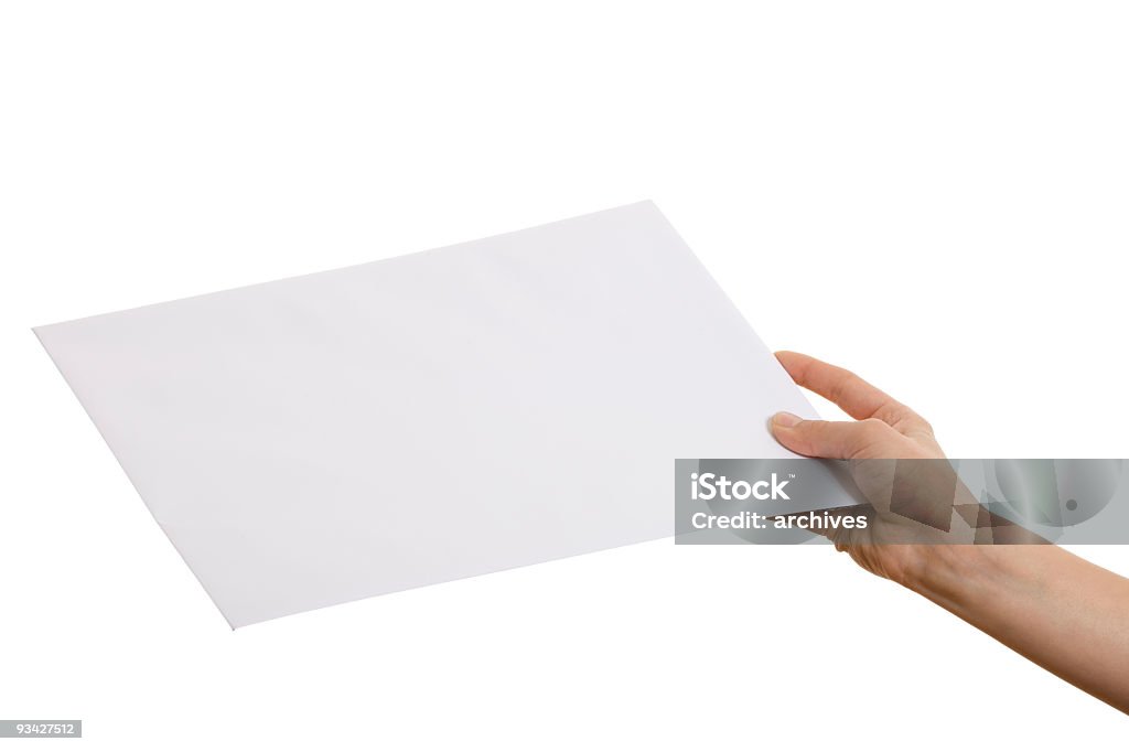 envelope de branco - Foto de stock de Dar royalty-free