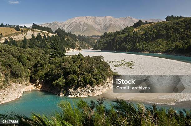 Scenic View Over Rakaia Gorge Canterbury In New Zealand Stock Photo - Download Image Now