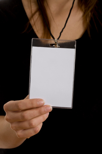 Tarjeta de tarjeta en blanco de identificación photo
