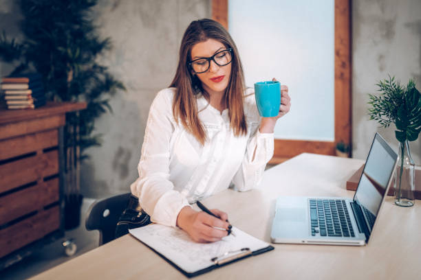 istock Smart woman working on research 934293050