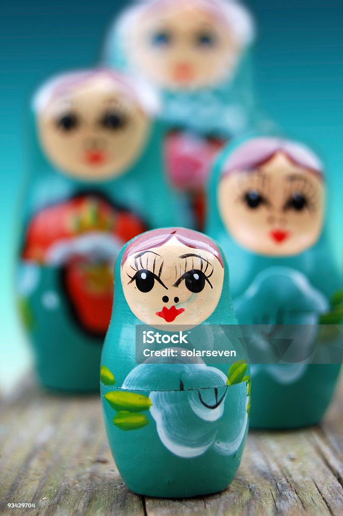 Blue russische Puppen - Lizenzfrei Arrangieren Stock-Foto