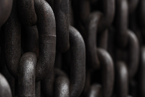 Dark metal chains background