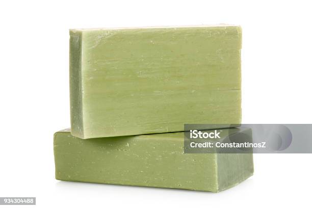 Green Soap Bars Stock Photo - Download Image Now - Bar Of Soap, Soap, Green Color