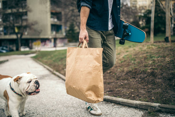 Man and dog in the park