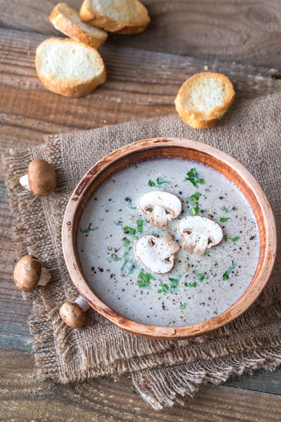 istock Portion of creamy mushroom soup 934313866