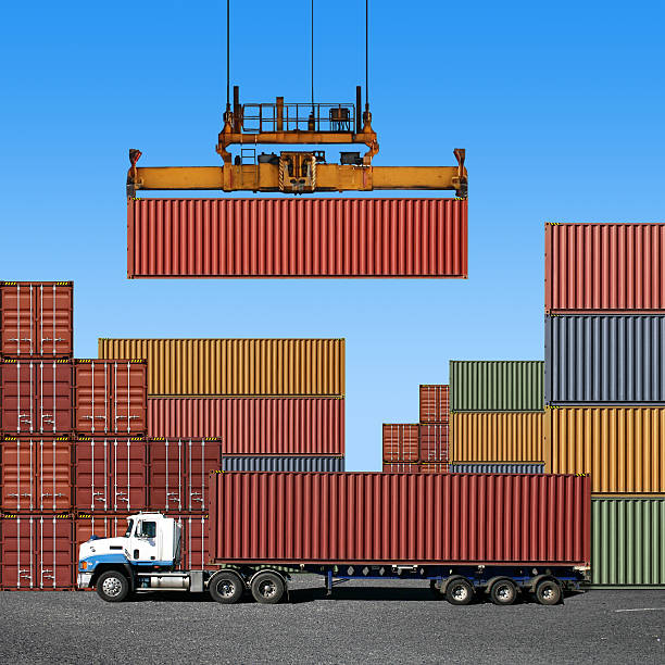 Freight Containers stock photo