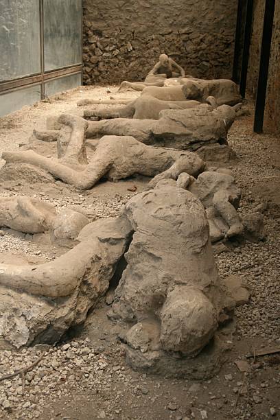 Pompeii Ash Remains  victims the ruins of pompeii stock pictures, royalty-free photos & images
