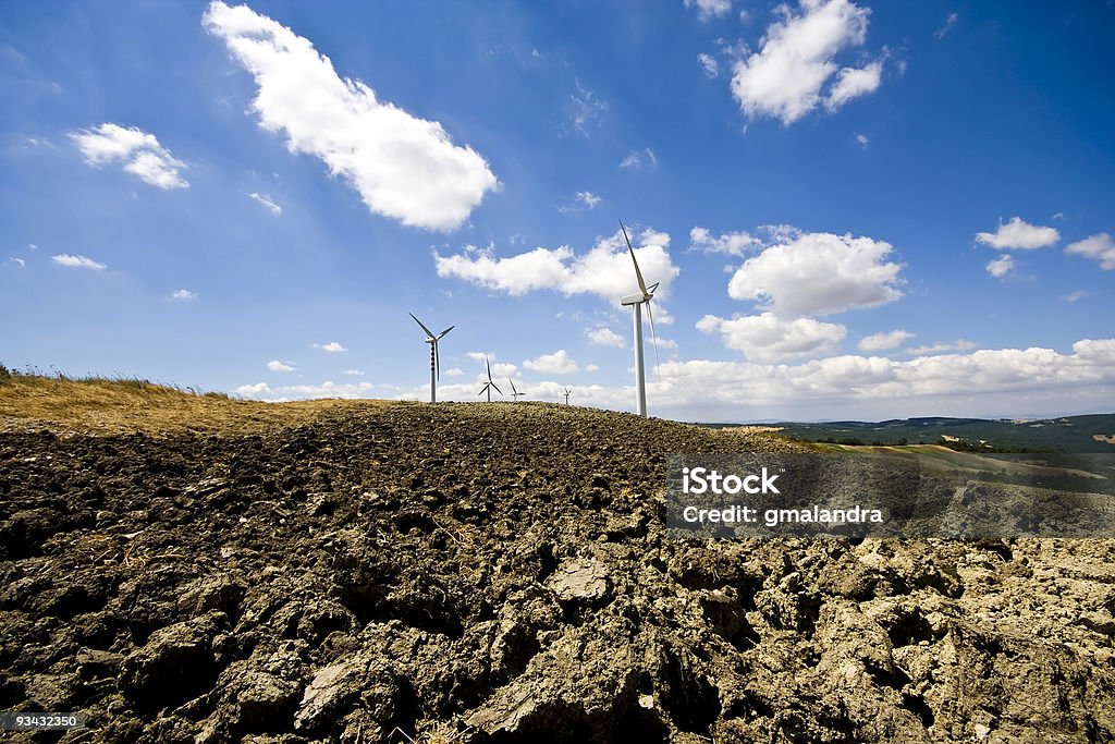 Windkraftanlage farm in Molise, Italien - Lizenzfrei Anhöhe Stock-Foto