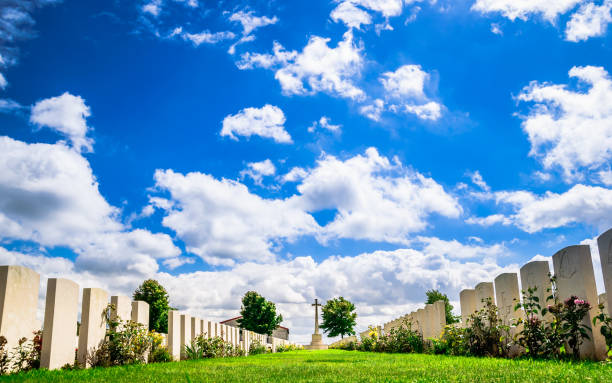 British cemetery by Ypres in Belgium