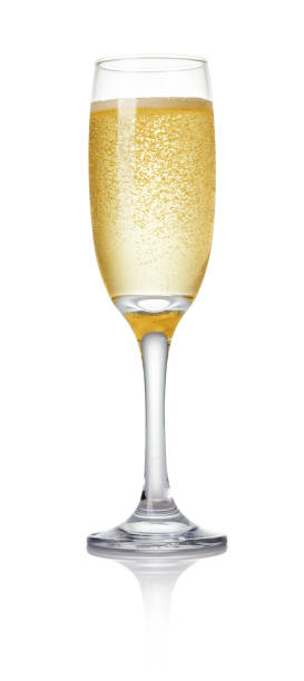 istock Champagne glass isolated on white background 934332554