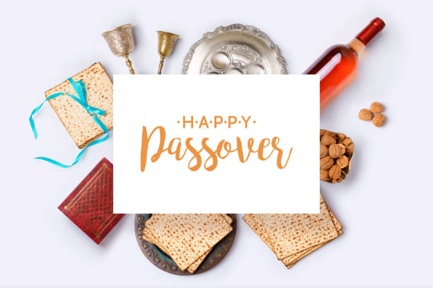 festividad judía diseño de bandera de pascua - passover matzo seder spring fotografías e imágenes de stock