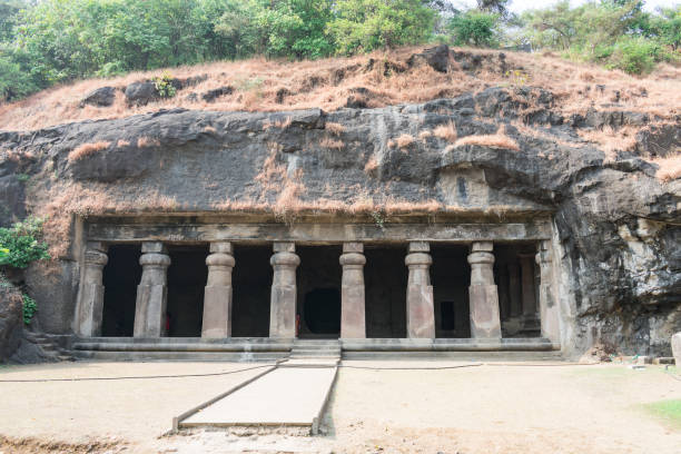 istock A view of Elephanta Caves looking awesome in sunny day. 934337638