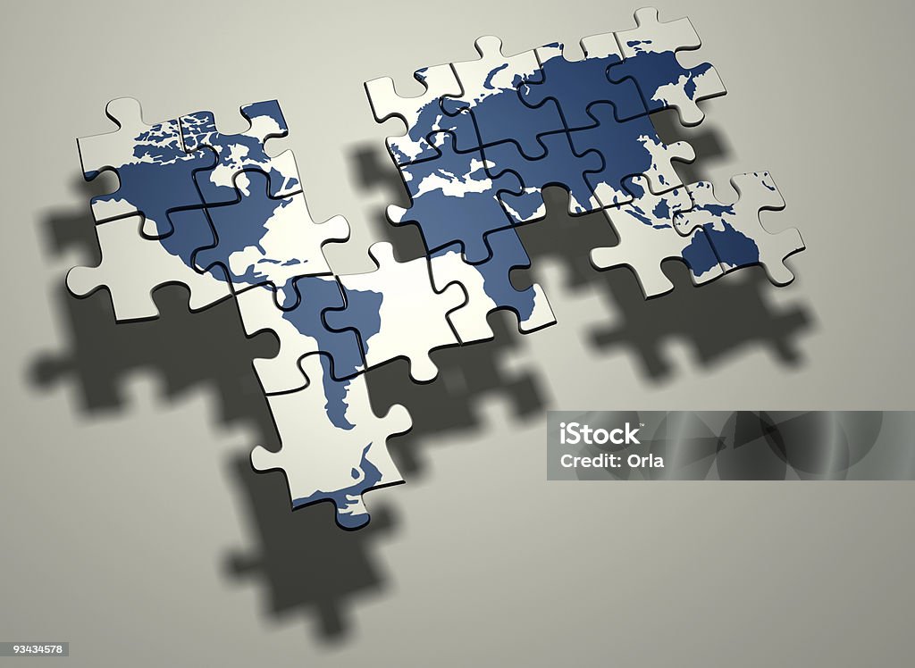 Inacabado Mapa do Mundo - Royalty-free Globo terrestre Foto de stock