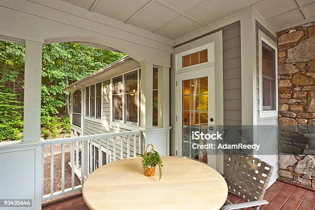 Morning Porch Of Home Easily Allows Comfort And Relaxation Stock Photo - Download Image Now