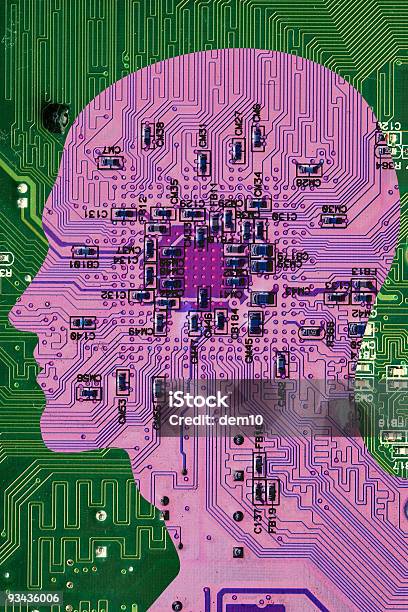 Foto de Negócios Wired e mais fotos de stock de Dados - Dados, Escorrer, Homem e Máquina