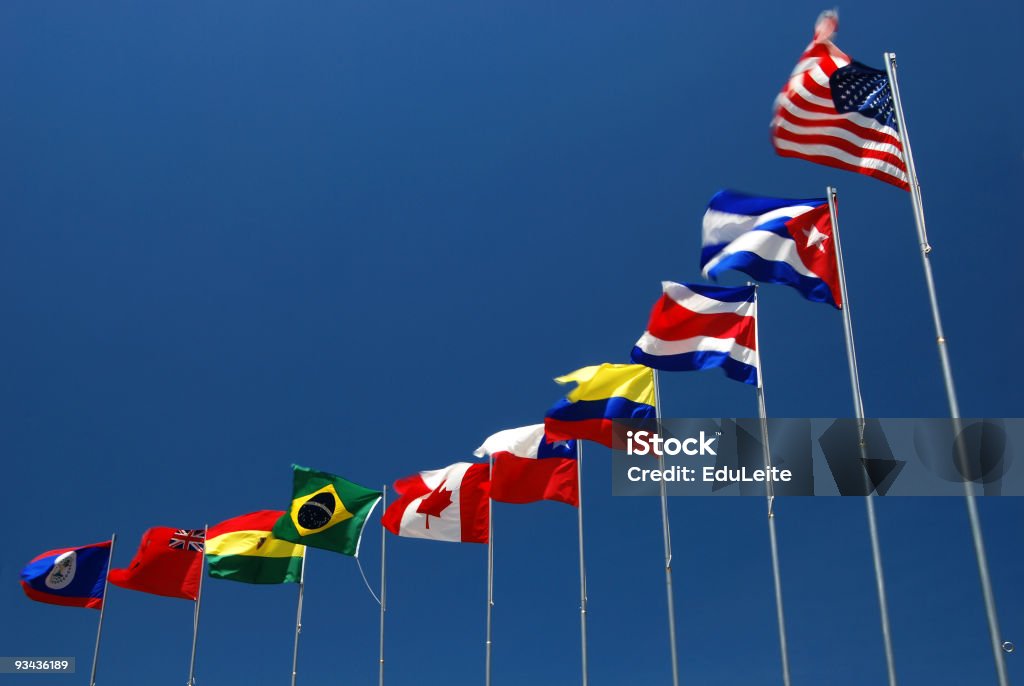 Bandiere dell'Americhe - Foto stock royalty-free di ONU