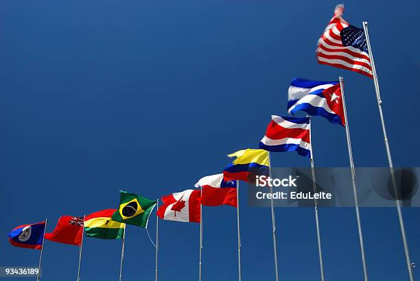 Bandiere Dellameriche - Fotografie stock e altre immagini di ONU - ONU, Bandiera nazionale, Bandiera