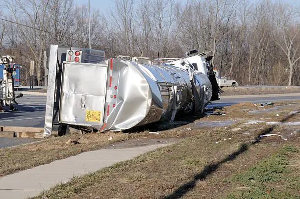 Photo of Over Turned Milk Tanker