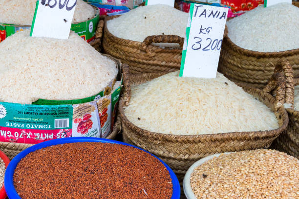 istock Rice sold on asian market close 934377766