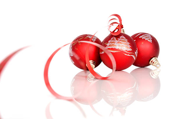 istock Red balls - Christmas decoration 93437788