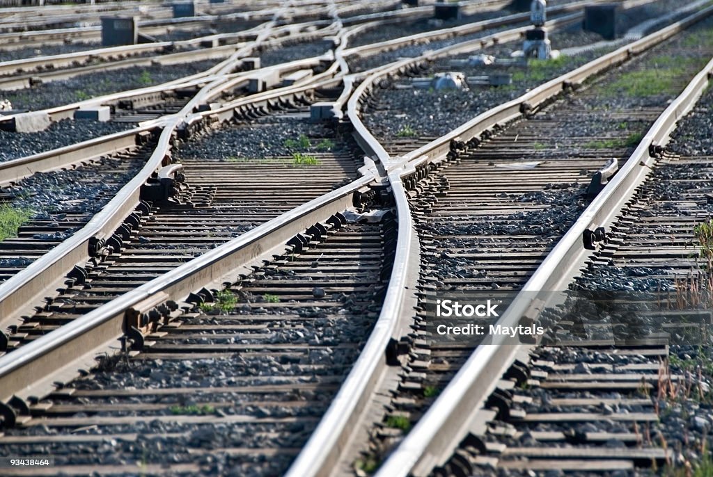 Passages à niveau ferroviaires - Photo de Acier libre de droits