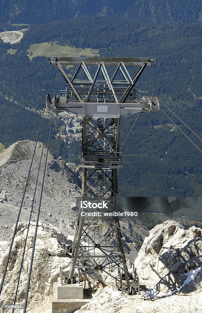 Seilbahnstütze - Lizenzfrei Anhöhe Stock-Foto