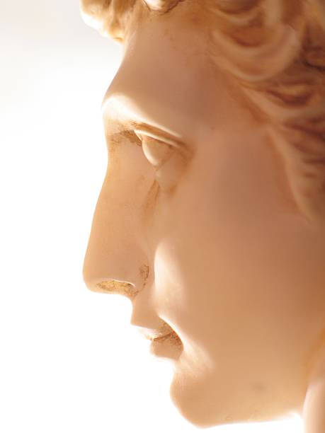 背型 - statue male classical greek profile ストックフォトと画像