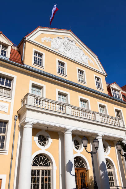 istock Kwidzyn City Hall and blue sky 934396692