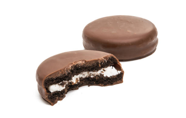 istock chocolate biscuit sandwich in chocolate glaze isolated 934403354
