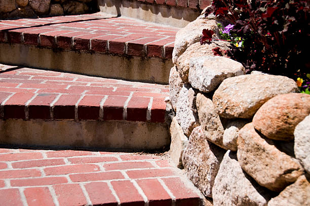 Brick Steps stock photo