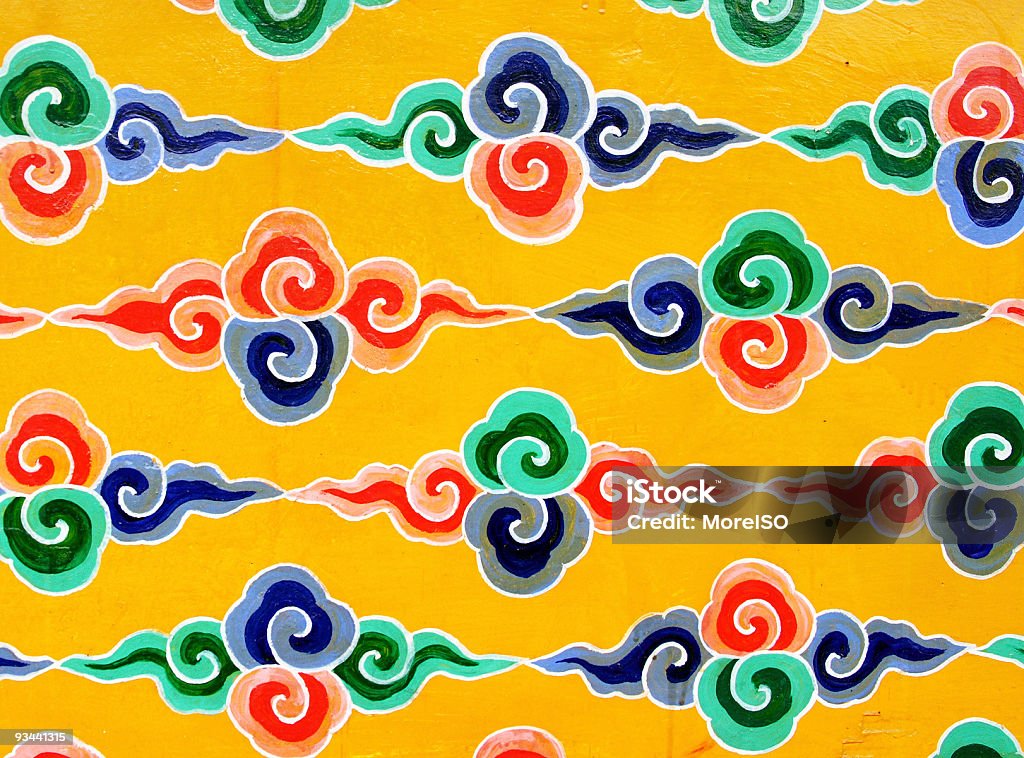 Tibetano decoración de pared - Foto de stock de Arte libre de derechos